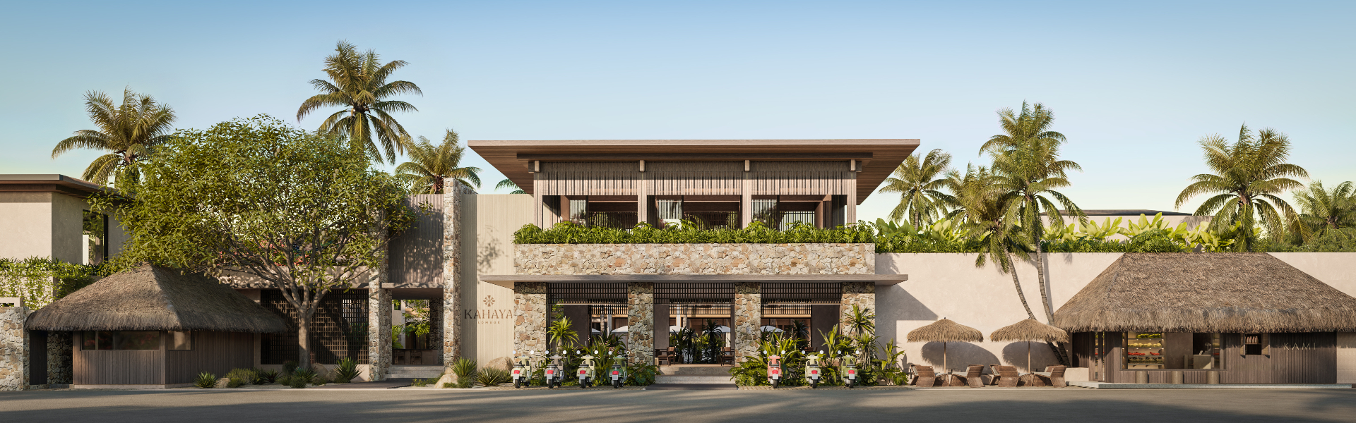 Kahaya resort arrival facade — day